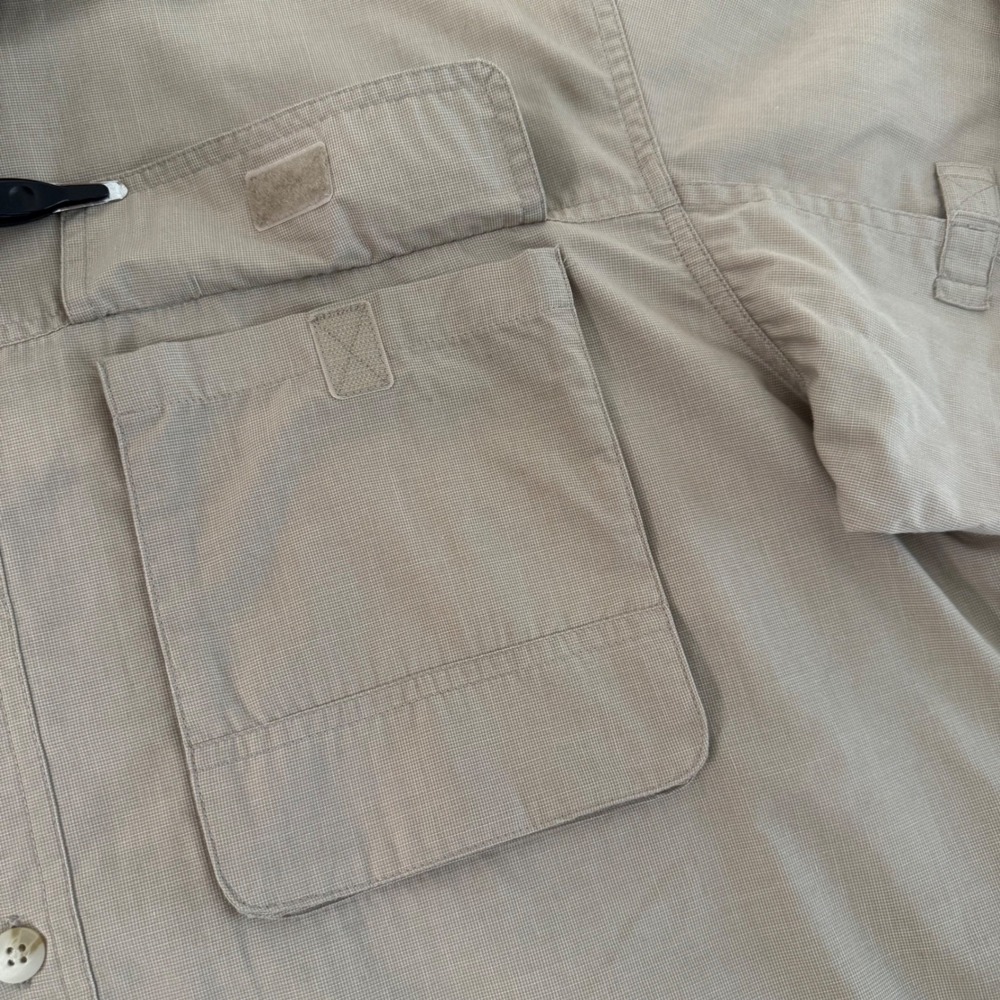 ExOfficio XL Khaki Insect Shield Ventilated Ripstop Mens Hiking Fishing Shirt - Picture 6 of 16